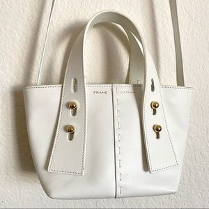 Frame Les Second mini crossbody bag in Blanc